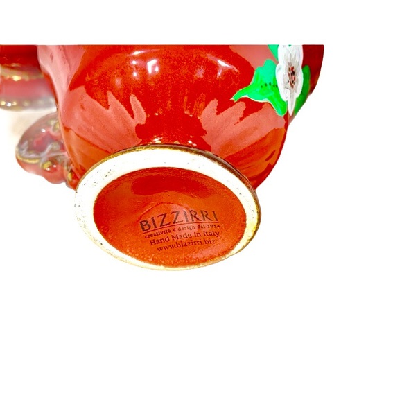Bizzirri Set of 4 Red Handmade Xmas Coffee Cups - Picture 3 of 4